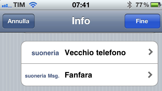 suoneria mesg iOS 4.2
