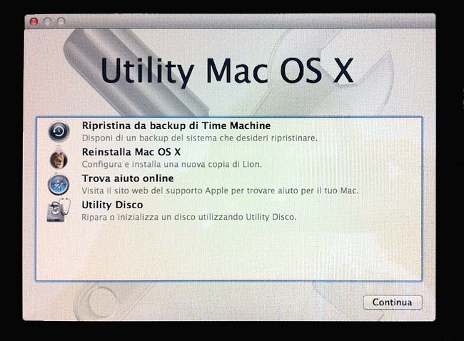 Utility Mac OS X Lion