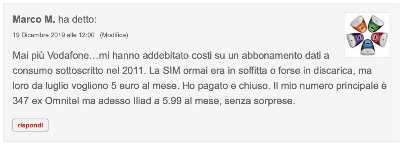 sito di incontro senza abbonamento vodafone
